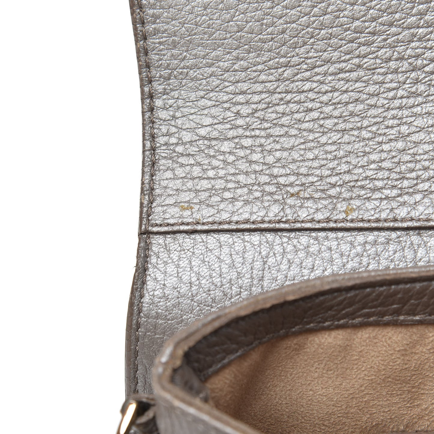 Metallic Calfskin Shadow Crossbody Bag Gold