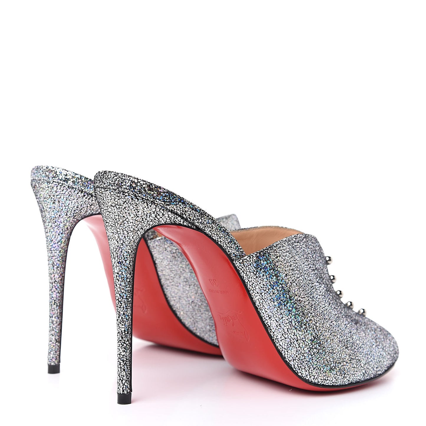 Nappa Mica PVC Glitter Predumule 100 Pumps 39 Silver