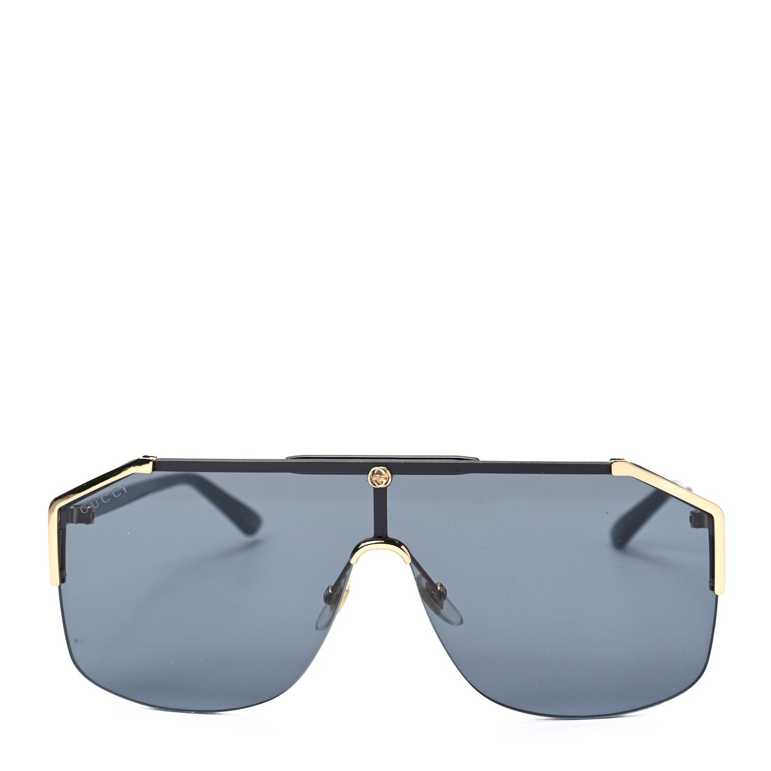 Gucci Metal Rimless Square Sunglasses GG0291S Black Gold 2 of 7