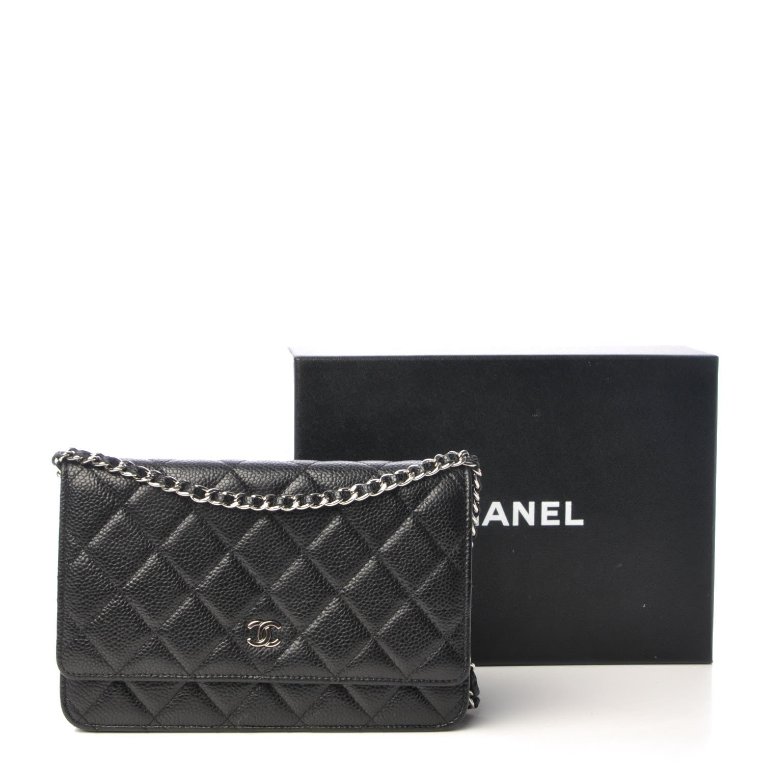 Chanel Caviar Quilted Wallet On Chain WOC Black 9 of 9