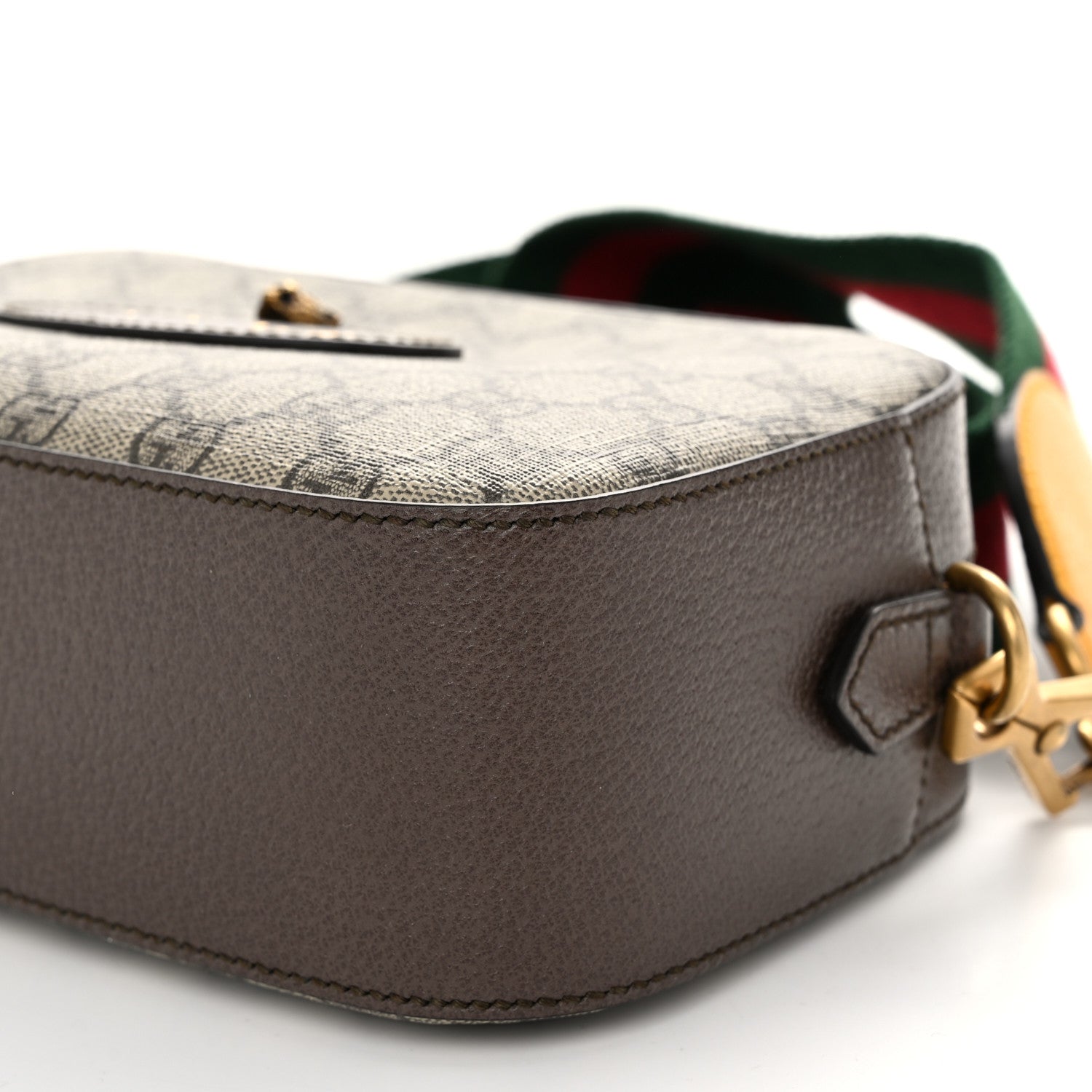 Gucci GG Supreme Monogram Web Neo Vintage Shoulder Bag Beige New Acero Crop 10 of 11
