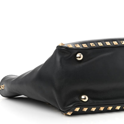 Valentino Garavani Vitello Small Rockstud Tote Black 9 of 11