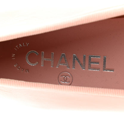 Chanel Lambskin Cap Toe CC Ballerina Flats 39 Light Pink Dark Pink 6 of 8