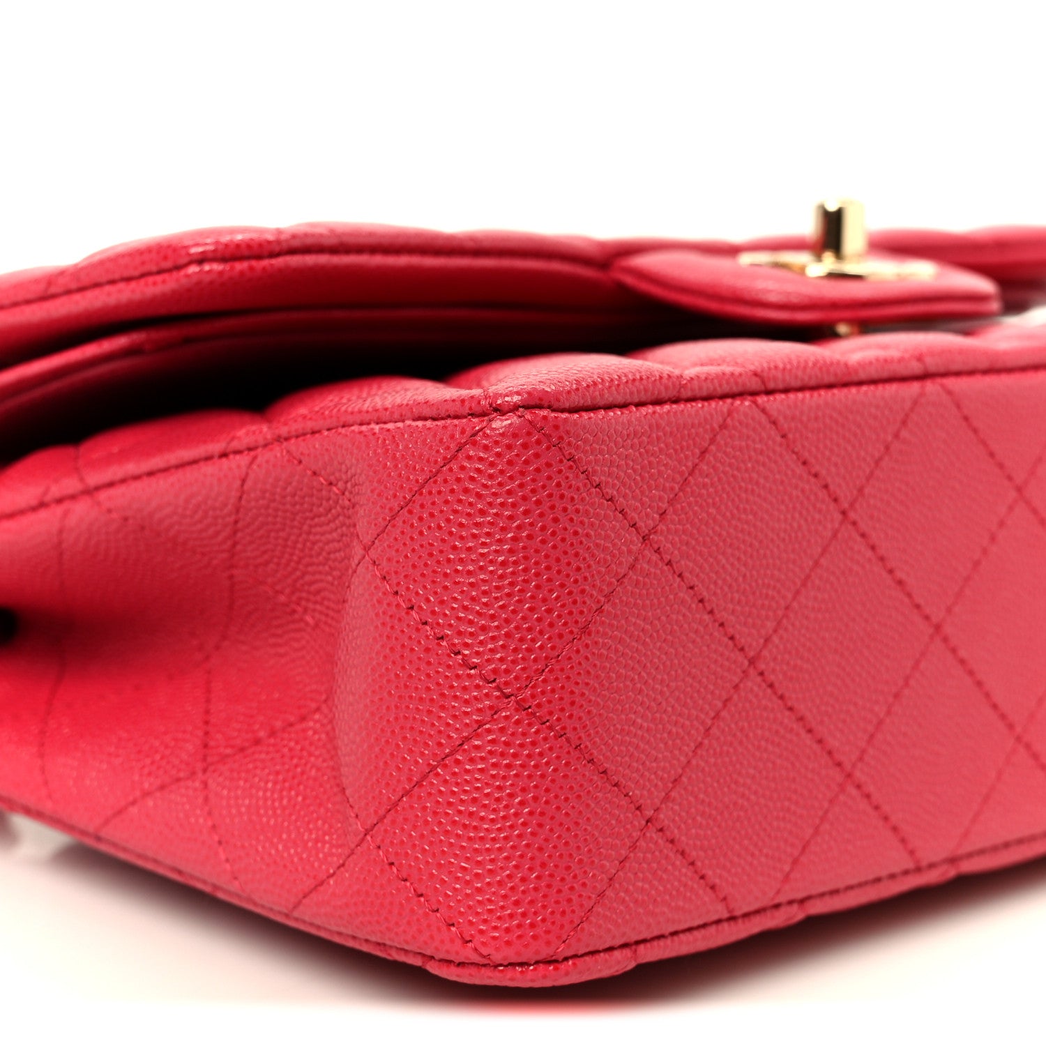 Chanel Caviar Quilted Small Double Flap Dark Pink 10 of 11