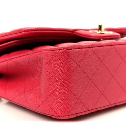 Chanel Caviar Quilted Small Double Flap Dark Pink 10 of 11