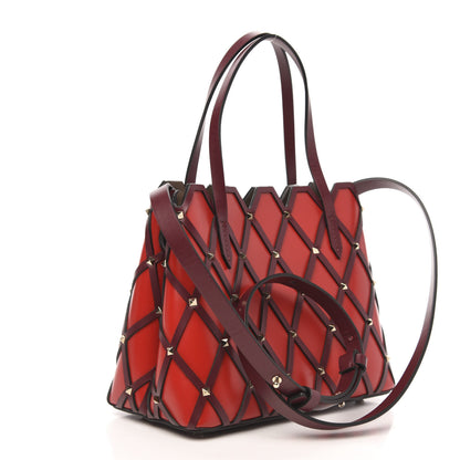 Valentino Garavani Smooth Calfskin Quilted Small Beehive Tote Red 3 of 8