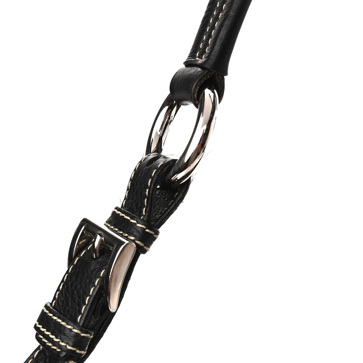 Tessuto Nylon Vitello Foldover Buckle Satchel Black