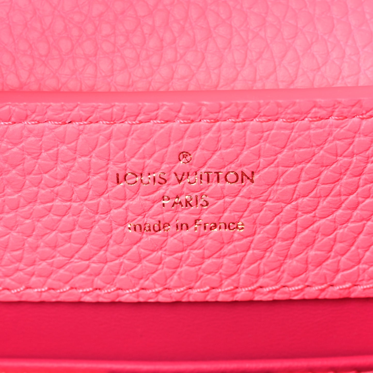 Taurillon Monogram Tuffetage Capucines Mini Fluo Pink