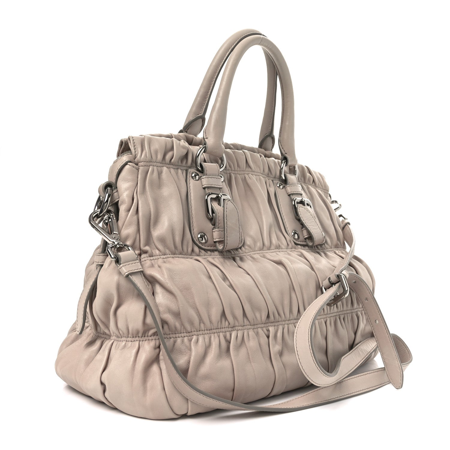 Prada Nappa Gaufre Shopping Satchel Cipria 3 of 9