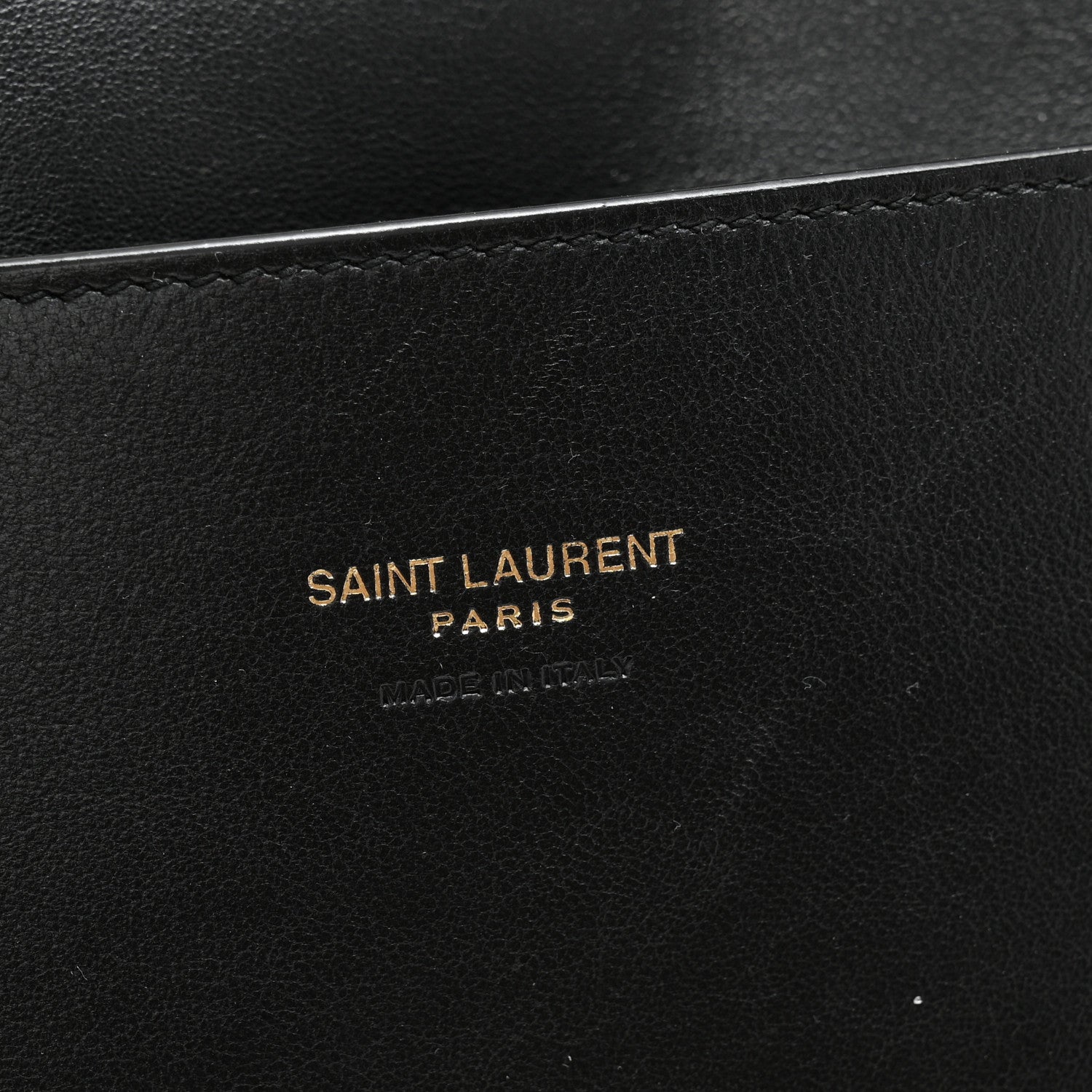 Saint Laurent Smooth Calfskin Suede Medium Reversible Monogram Kate Satchel Black 6 of 10