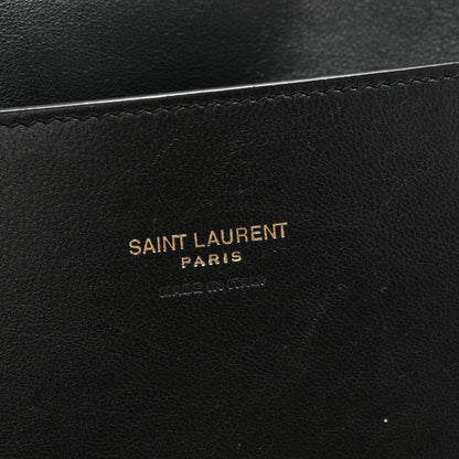 Saint Laurent Smooth Calfskin Suede Medium Reversible Monogram Kate Satchel Black 6 of 10