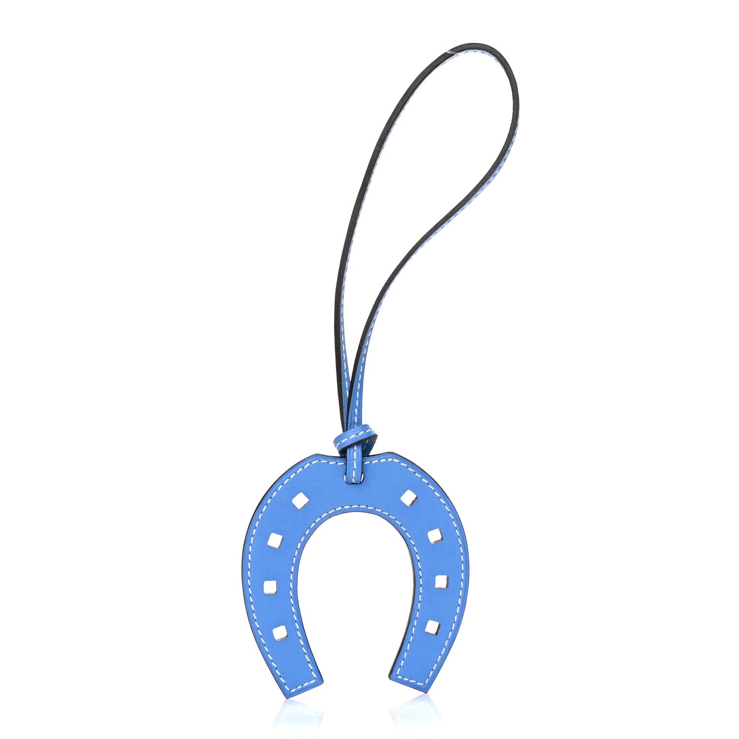 Hermes Swift Paddock Horseshoe Bag Charm Bleu Paradis 1 of 4