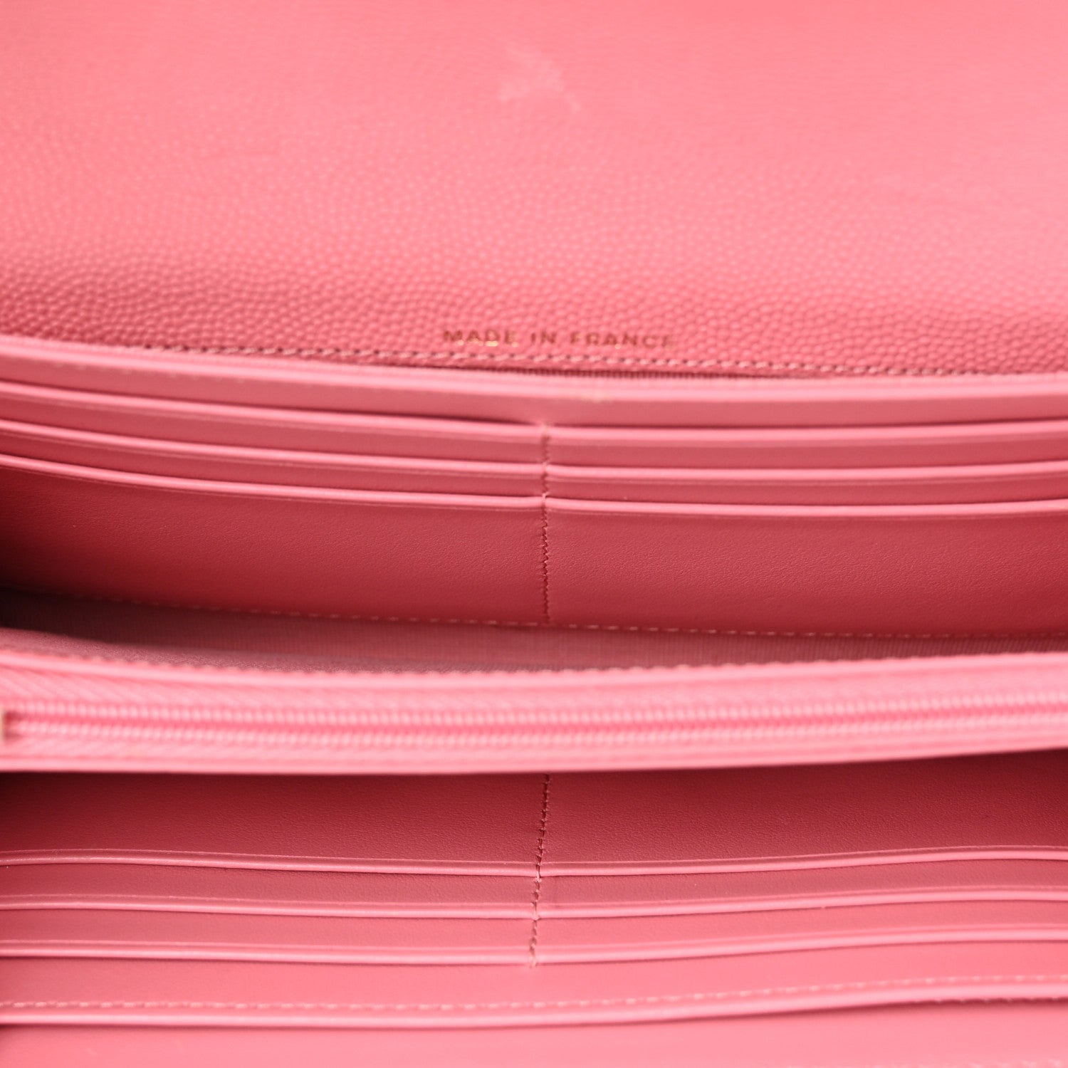 Chanel Caviar Quilted Large Gusset Flap Wallet Pink 5 of 10