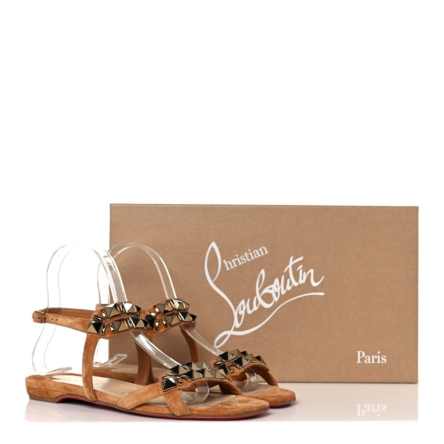 Veau Velour Galerietta Flat Sandals 36.5 Bronze