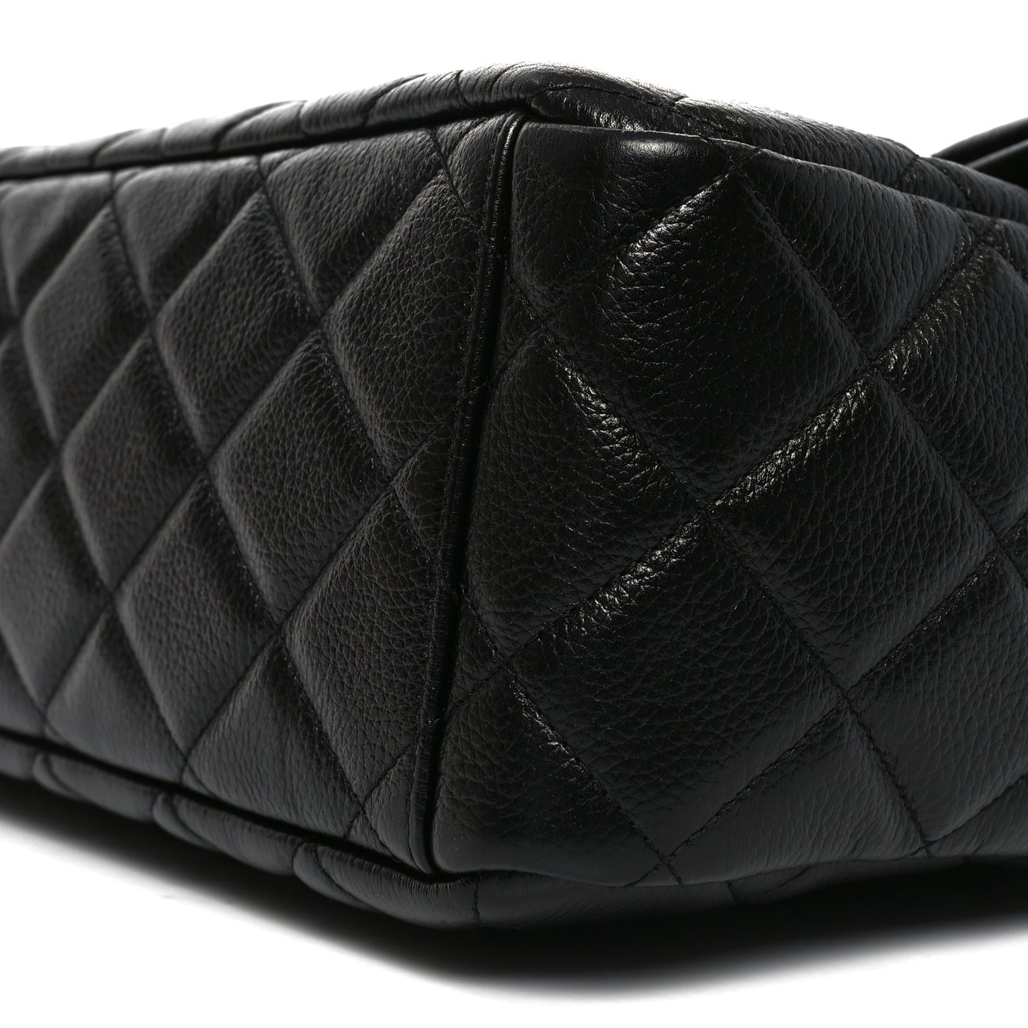 Caviar Quilted Small XXL Travel Flap Bag Black
