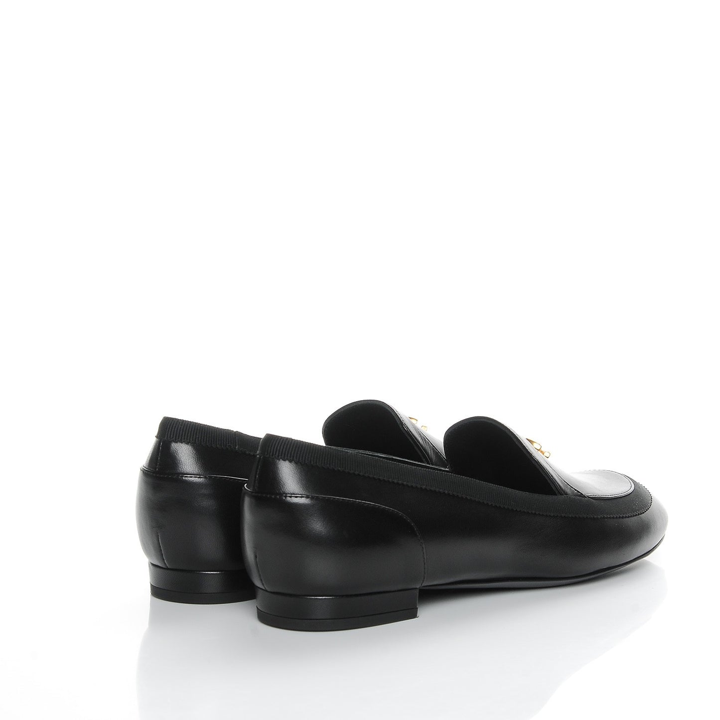 Lambskin CC Mocassin Loafers 37 Black