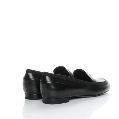 Chanel Lambskin CC Mocassin Loafers 37 Black 4 of 9