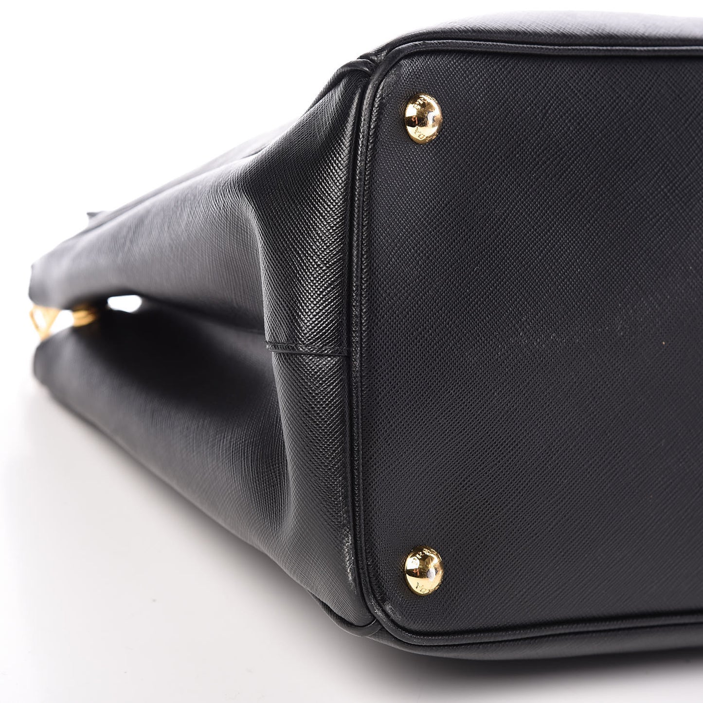 Saffiano Large Galleria Double Zip Tote Black