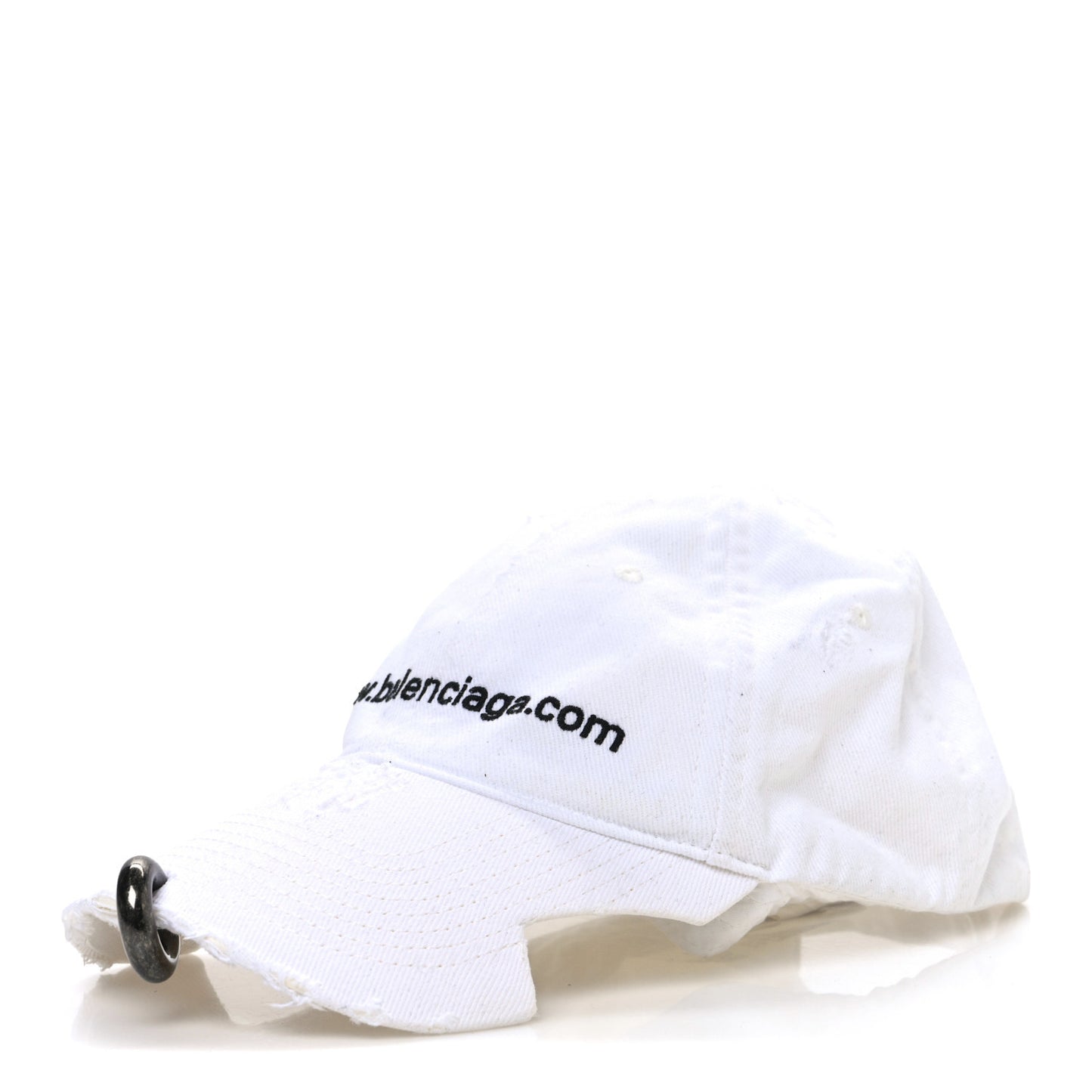 Cotton Drill Logo Baseball Cap S White
