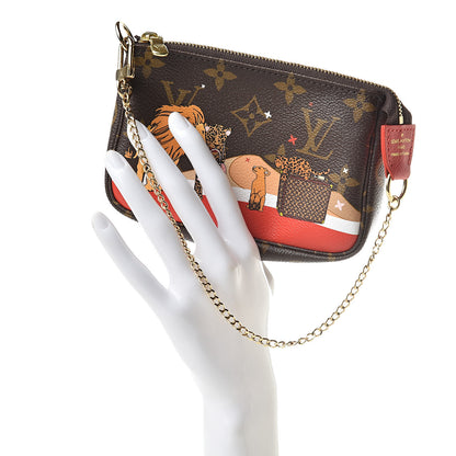 Louis Vuitton Monogram 2018 Christmas Animation Mini Cats Pochette Accessories 2 of 8