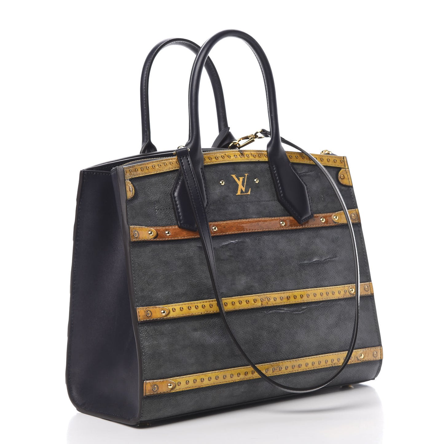 Calfskin Trunk City Steamer MM Black