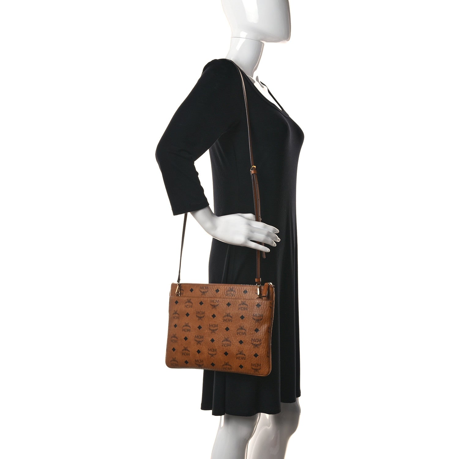MCM Visetos Original Medium Pouch Cognac 2 of 12