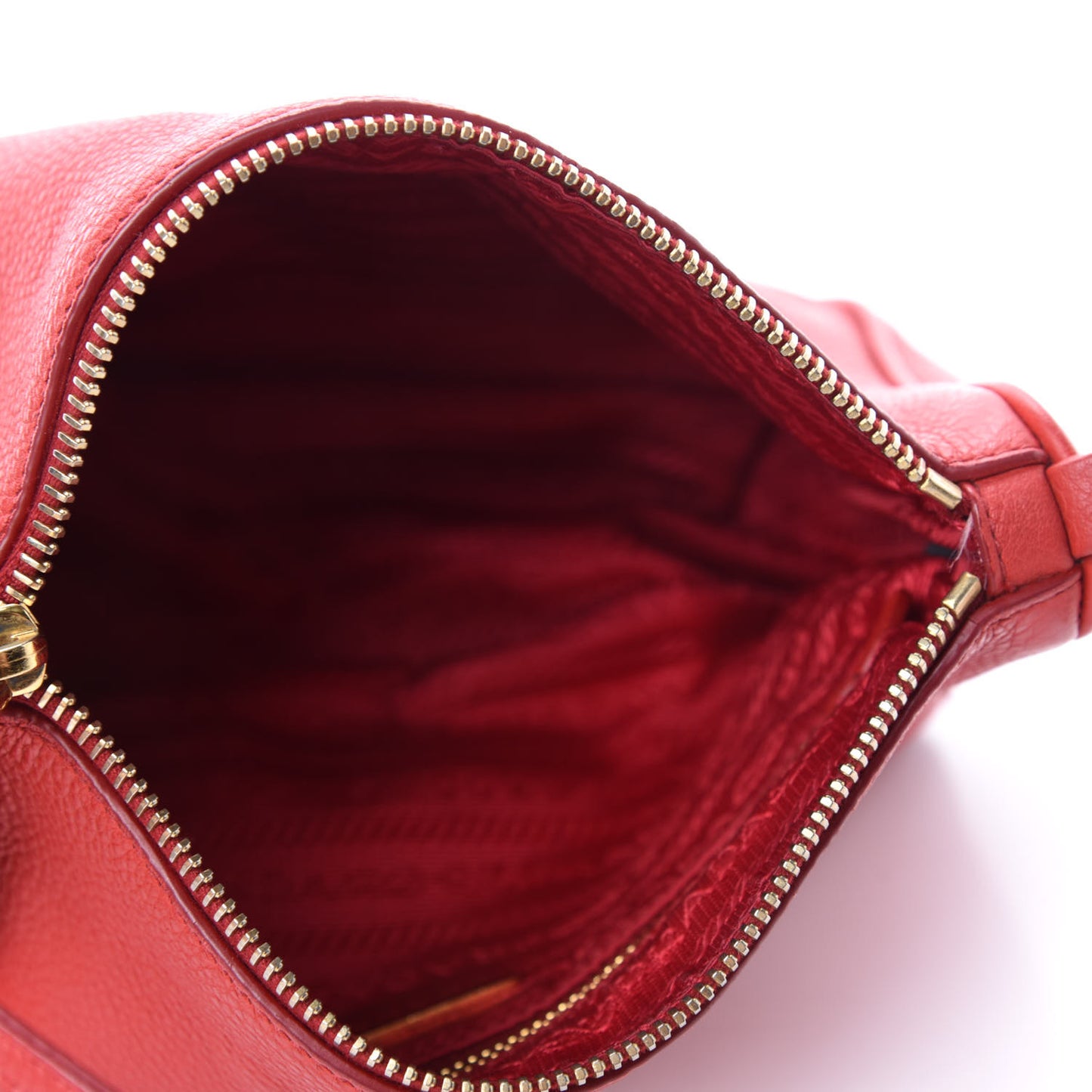 Vitello Daino Pochette Bag Fuoco