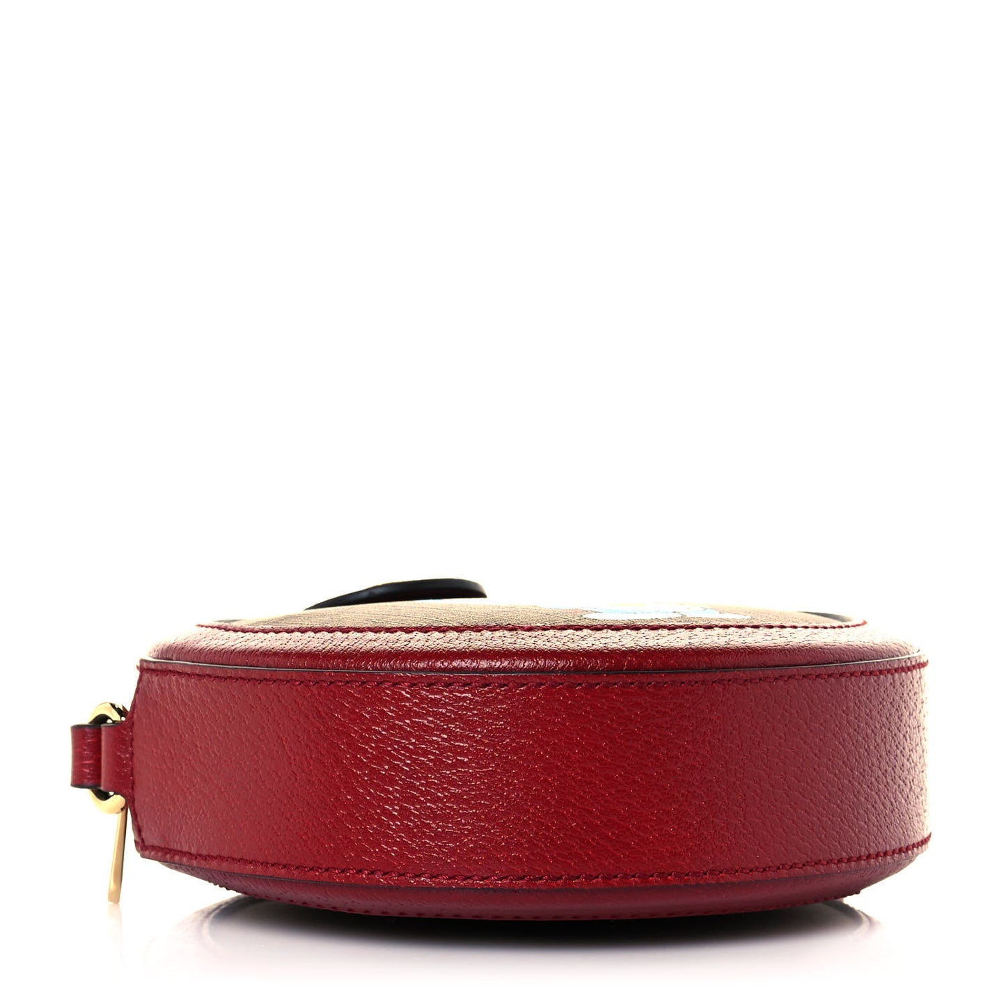 X DORAEMON Mini Vintage GG Supreme Monogram Mini Round Shoulder Bag Beige Cherry Red