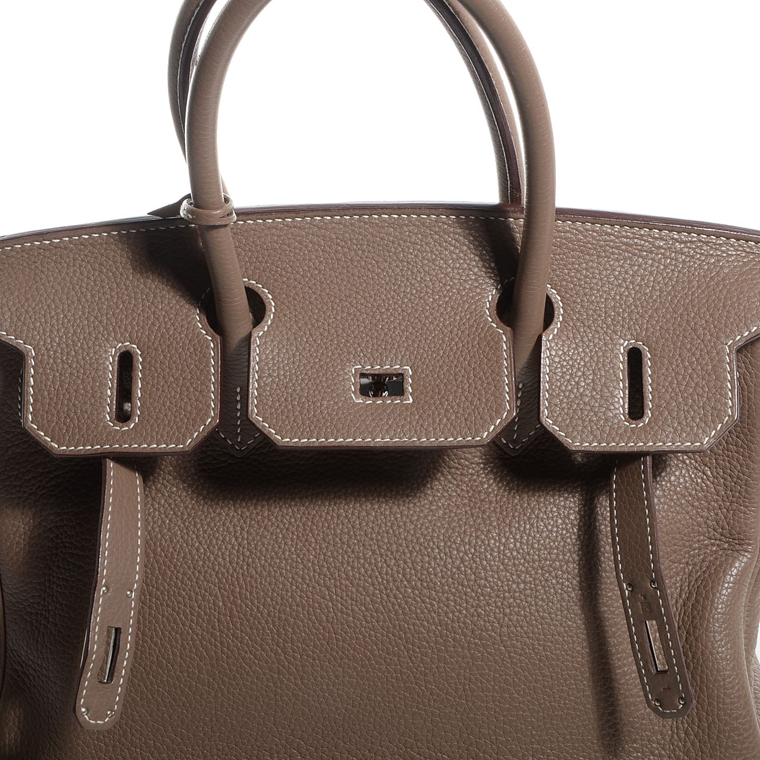 Hermes Taurillon Clemence Birkin 30 Etoupe 6 of 25