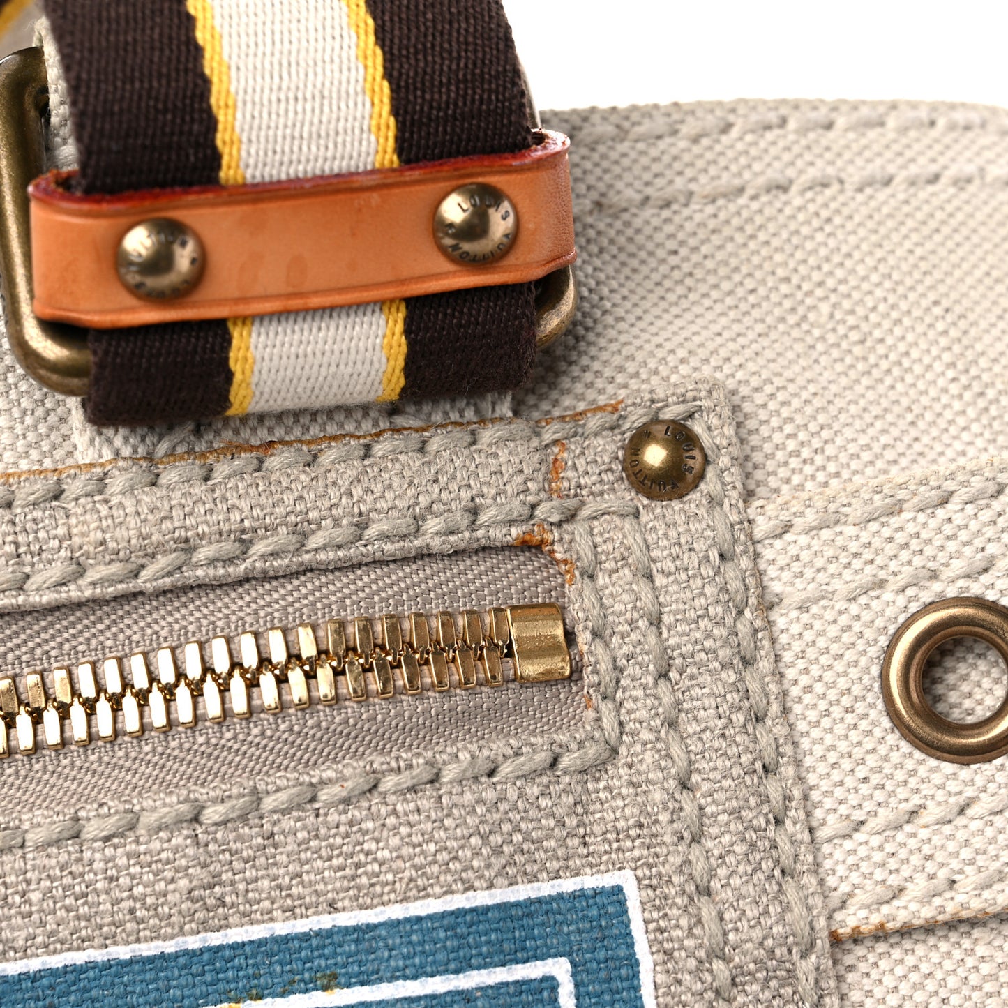 Toile Globe Shopper Cabas MM Blue