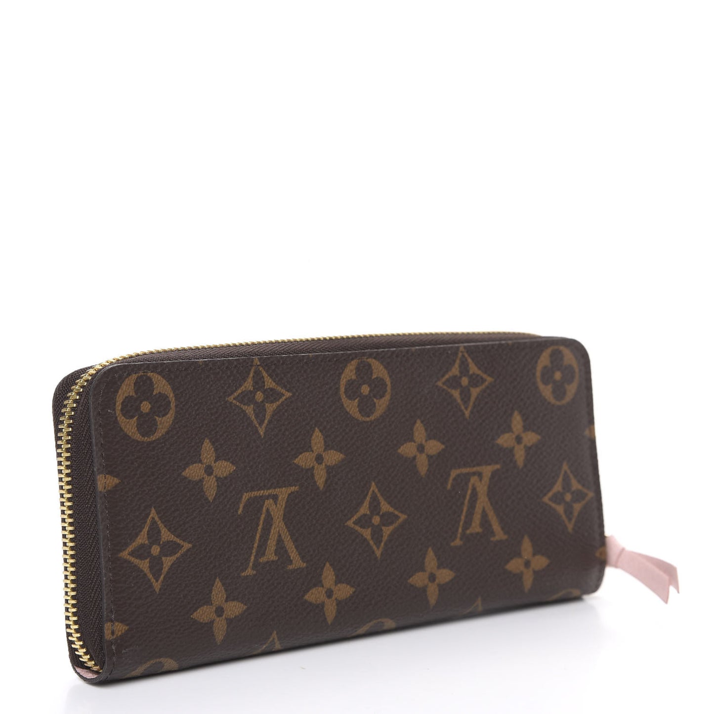 Monogram Clemence Wallet Rose Ballerine
