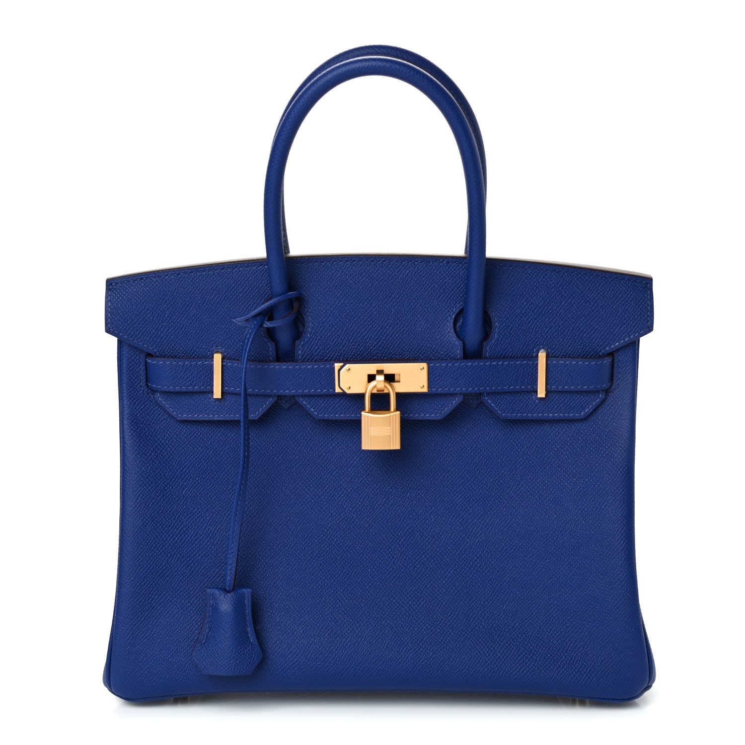 Hermes Epsom Horseshoe Birkin 30 Bleu Electrique Rose Pourpre 1 of 10