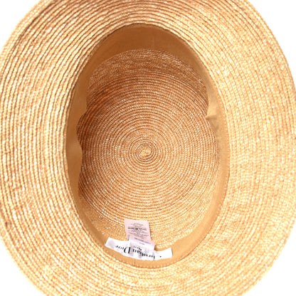 Christian Dior Straw Bucket Hat 58 Natural Rose Des Vents 6 of 7