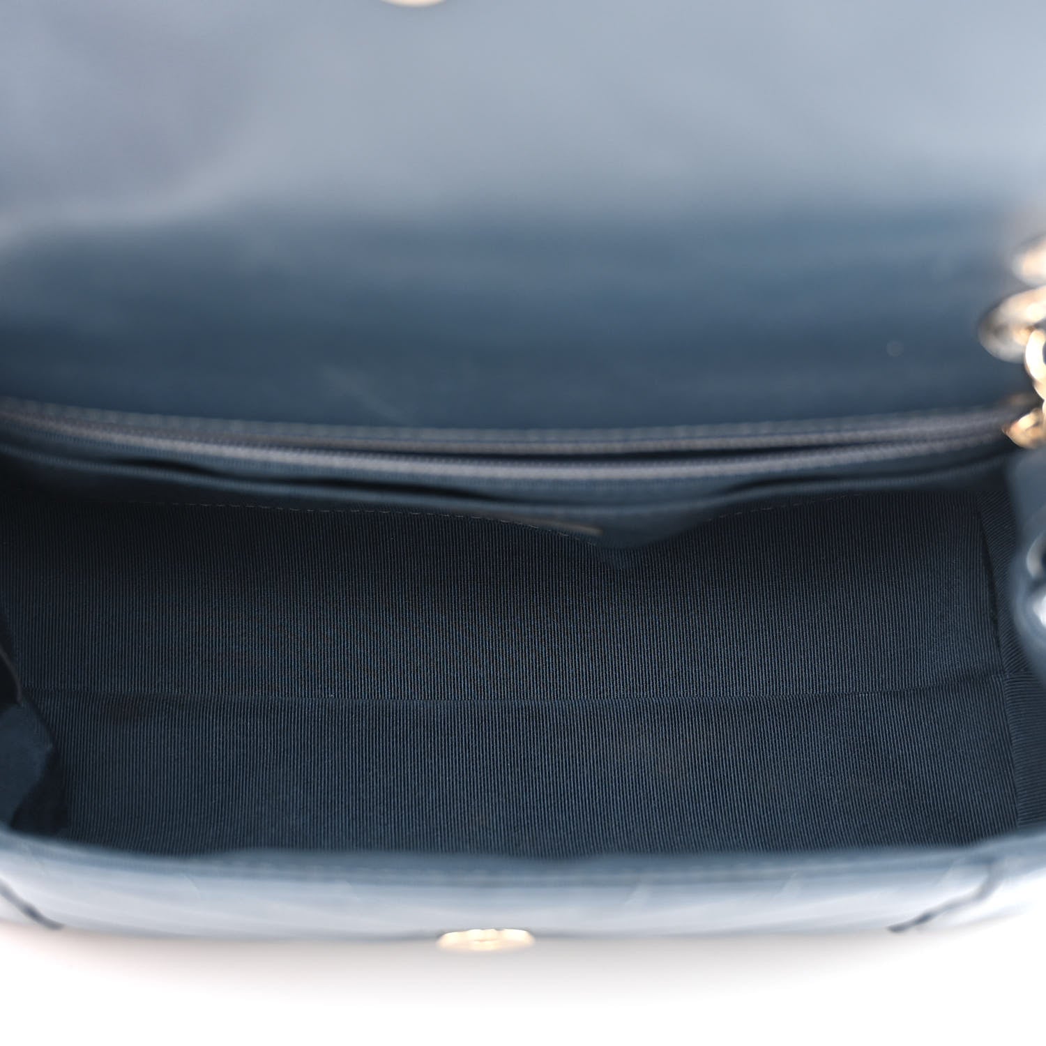 Chanel Calfskin Quilted Medium Daily Chevron Flap Navy Blue 5 of 11
