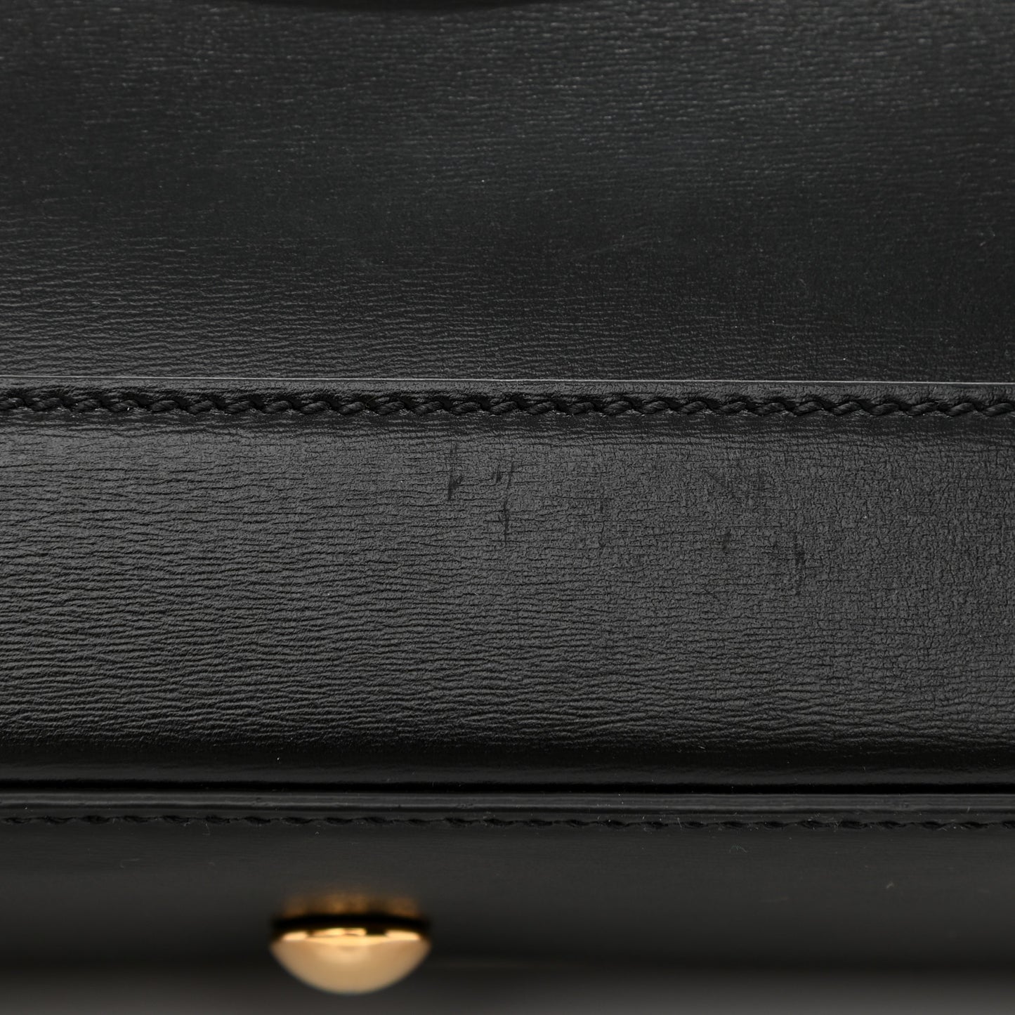 Boarded Plutone Calfskin Small Horsebit 1955 Top Handle Bag Black