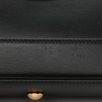 Gucci Boarded Plutone Calfskin Small Horsebit 1955 Top Handle Bag Black 11 of 13