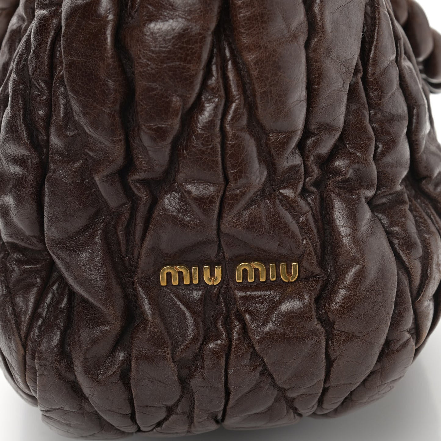 Nappa Matelasse Top Handle Satchel Brown