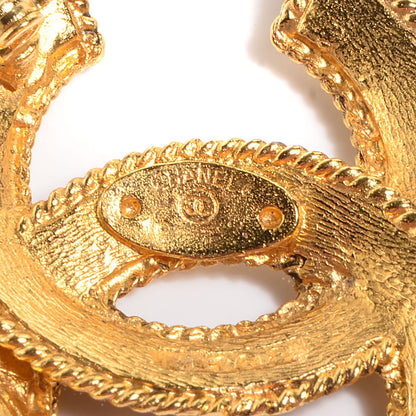 Chanel Large CC Brooch Gold 4 of 5