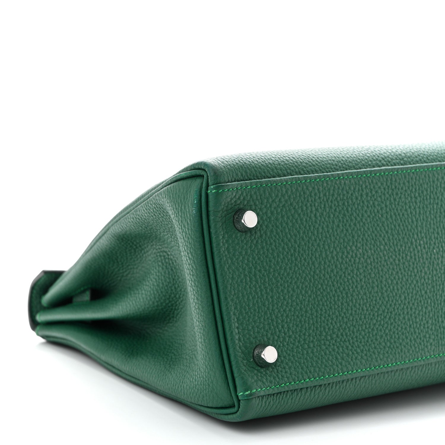 Hermes Togo Au Pas Kelly Retourne 28 Malachite Turquoise Black 9 of 10