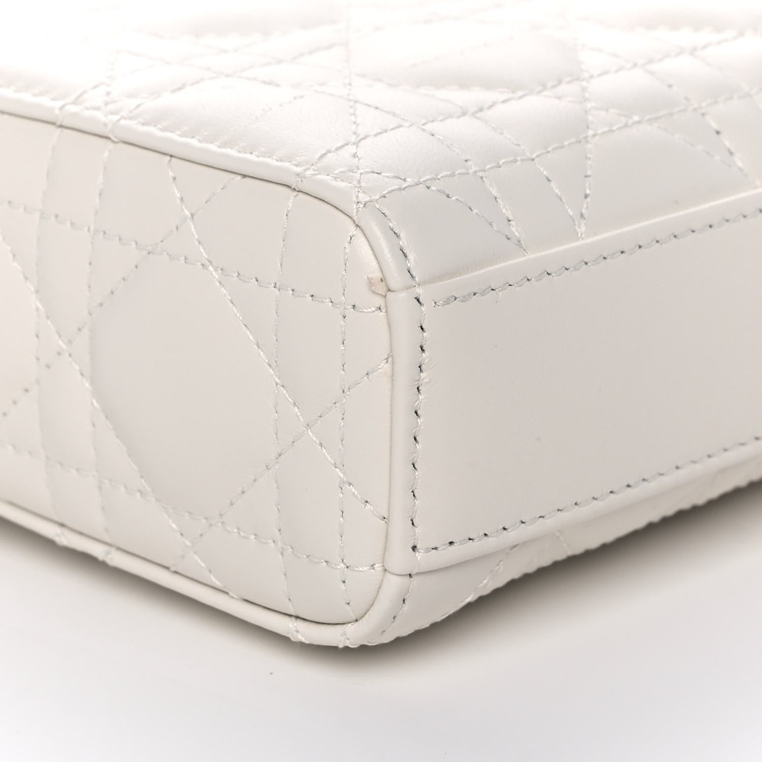 Christian Dior Calfskin Cannage Lady D-Joy White 8 of 16