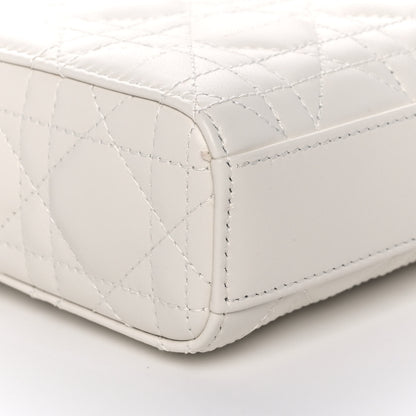 Christian Dior Calfskin Cannage Lady D-Joy White 8 of 16