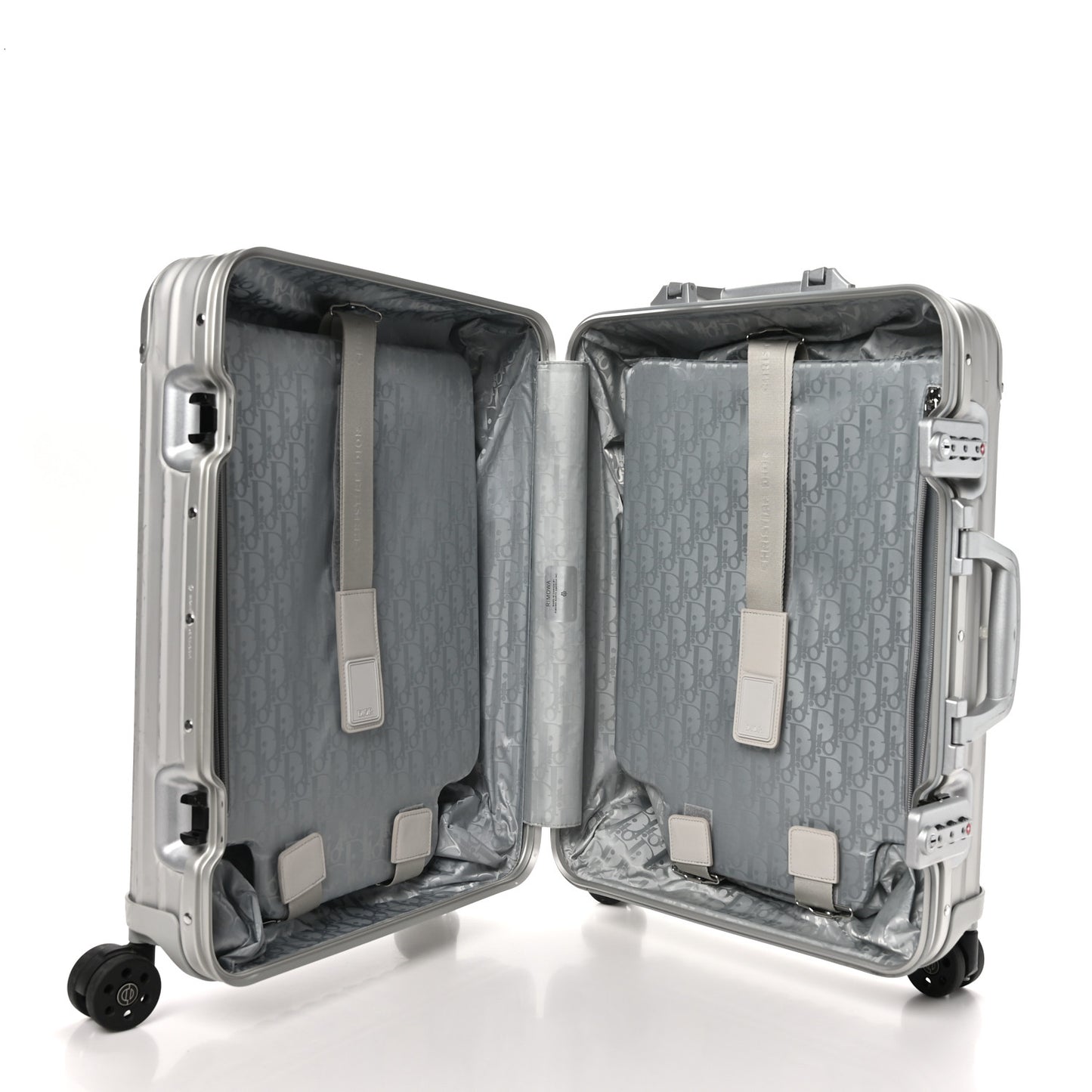 X RIMOWA Aluminum Gradient Carry On Luggage Blue Multi