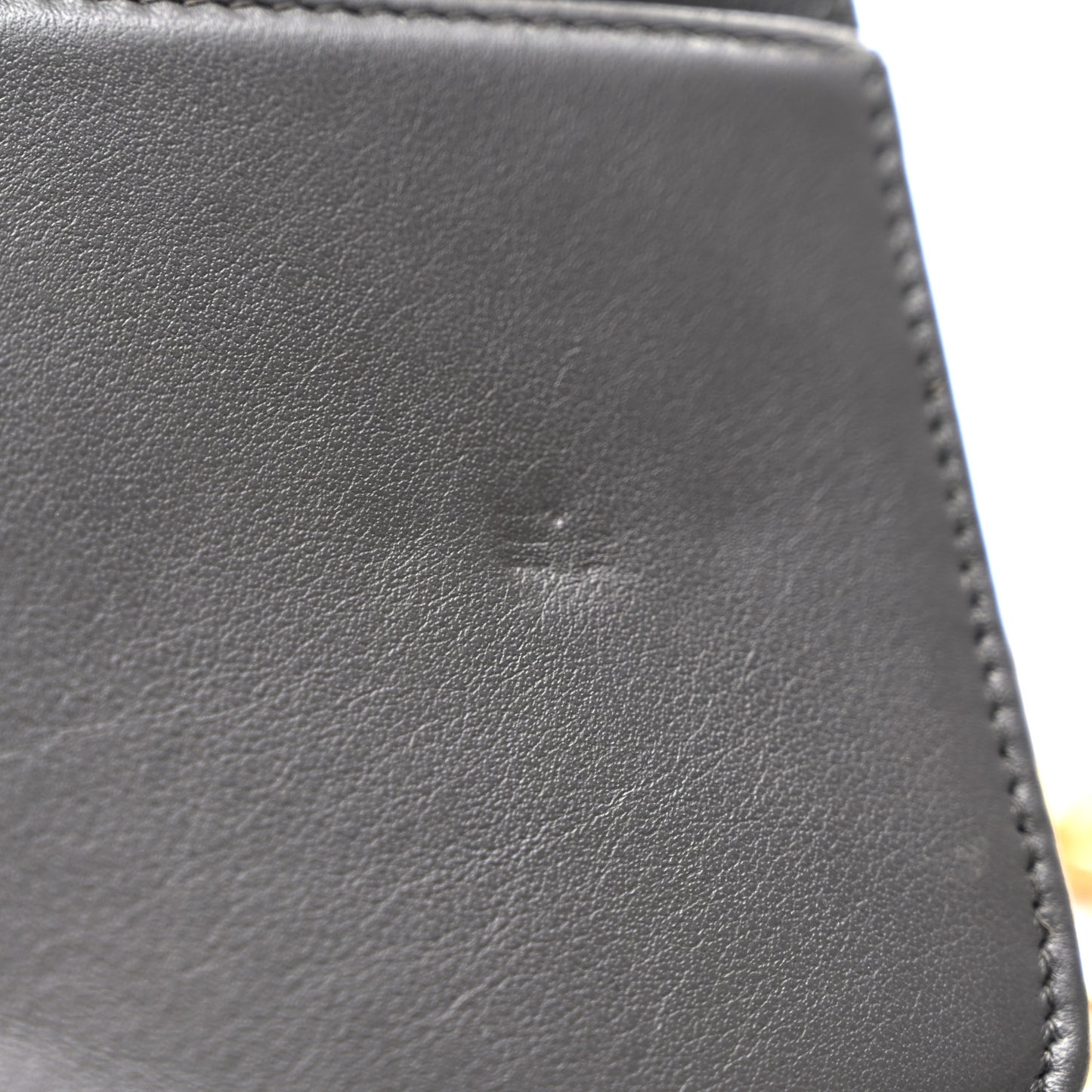Caviar Quilted Boy Wallet On Chain WOC Grey