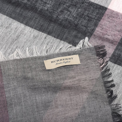 Burberry Modal Wool Giant Check Scarf Dark Trench 3 of 3