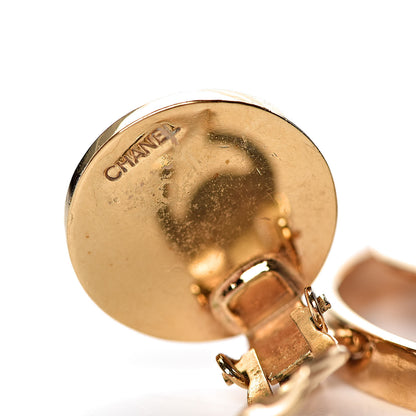 Chanel Large CC Drop Clip On Earrings Gold 3 of 4