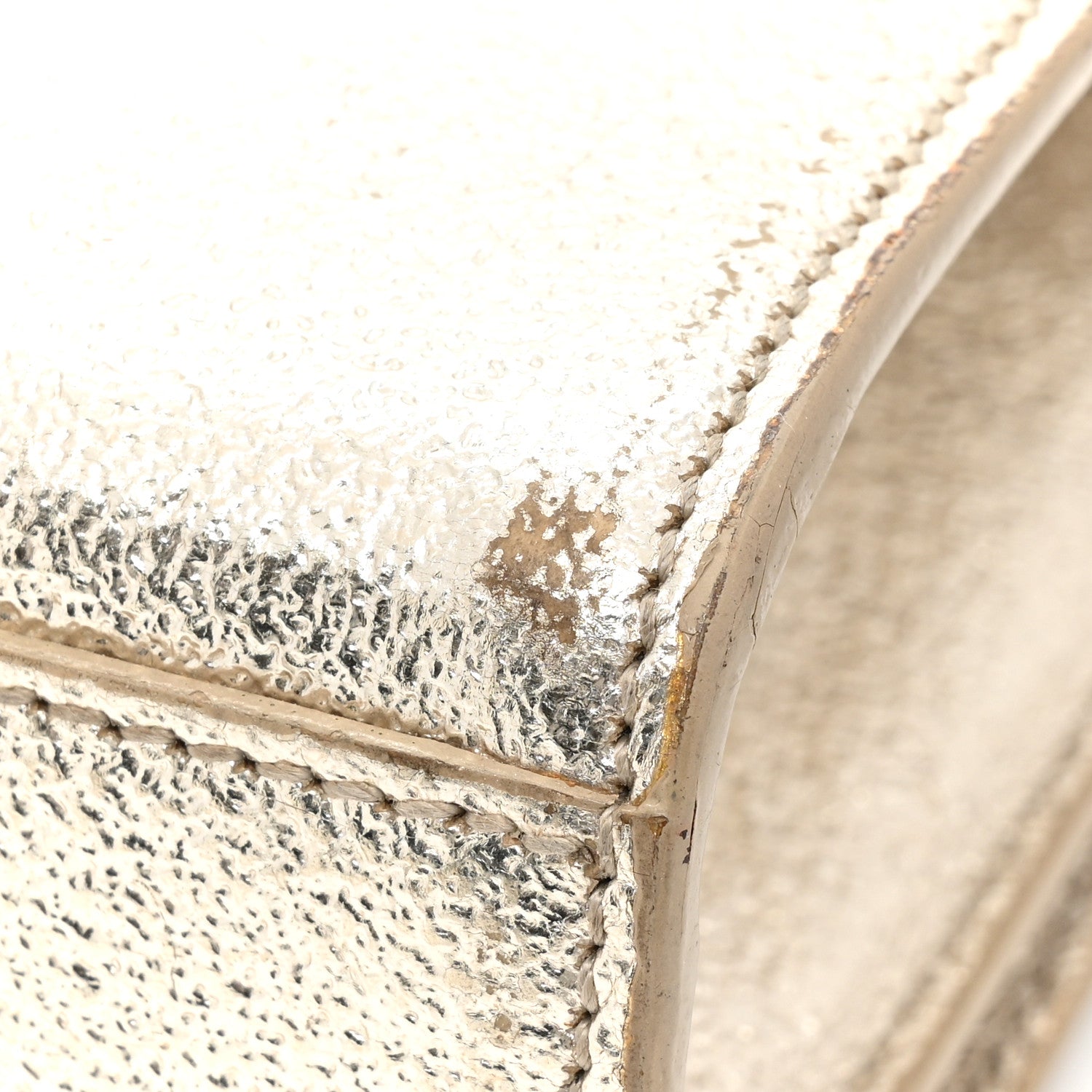 Saint Laurent Metallic Calfskin Small Classic Monogram Kate Satchel Pale Gold 13 of 17