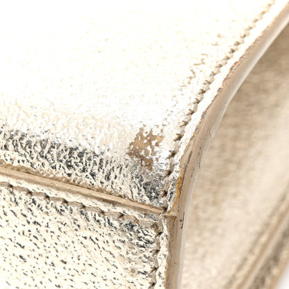 Saint Laurent Metallic Calfskin Small Classic Monogram Kate Satchel Pale Gold 13 of 17