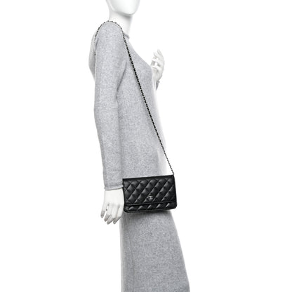 Chanel Caviar Quilted Wallet on Chain WOC Black 2 of 12
