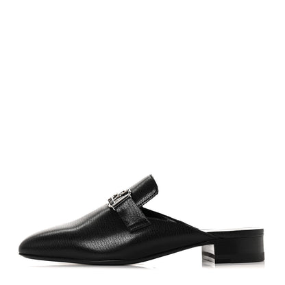 Hermes Goatskin Vincennes Mules 35.5 Black 1 of 8