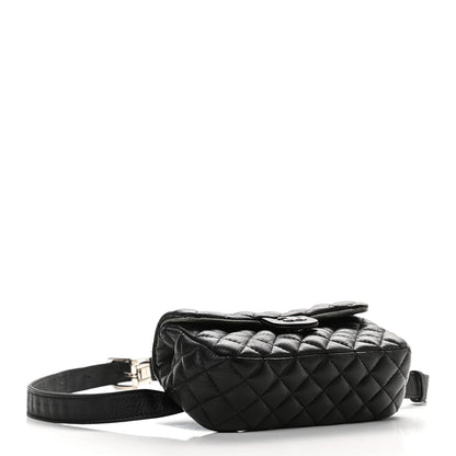 Chanel Calfskin Quilted CC Uniform Flap Belt Bag Black 4 of 10